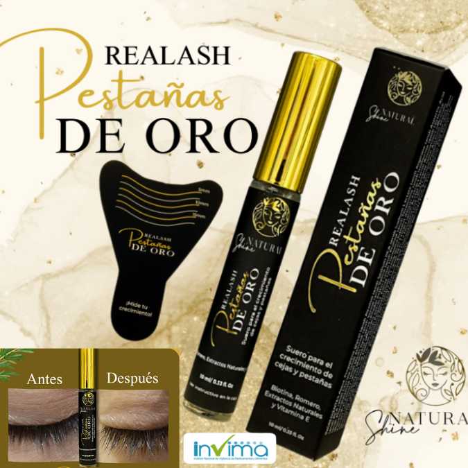 Realash Pestañas de Oro 10 ML - Catalina Maya Tienda Colombia
